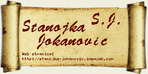 Stanojka Jokanović vizit kartica